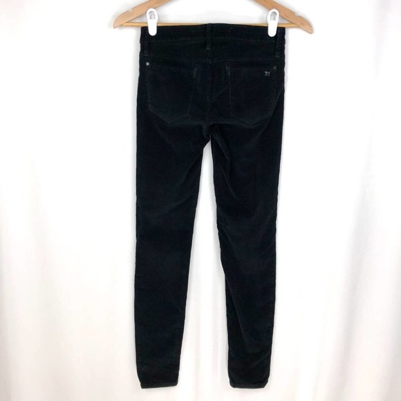 Joe's Jeans Chelsea Ankle Corduroy Pants Low Rise Black Skinny Stretch Crop 24 - Picture 2 of 8